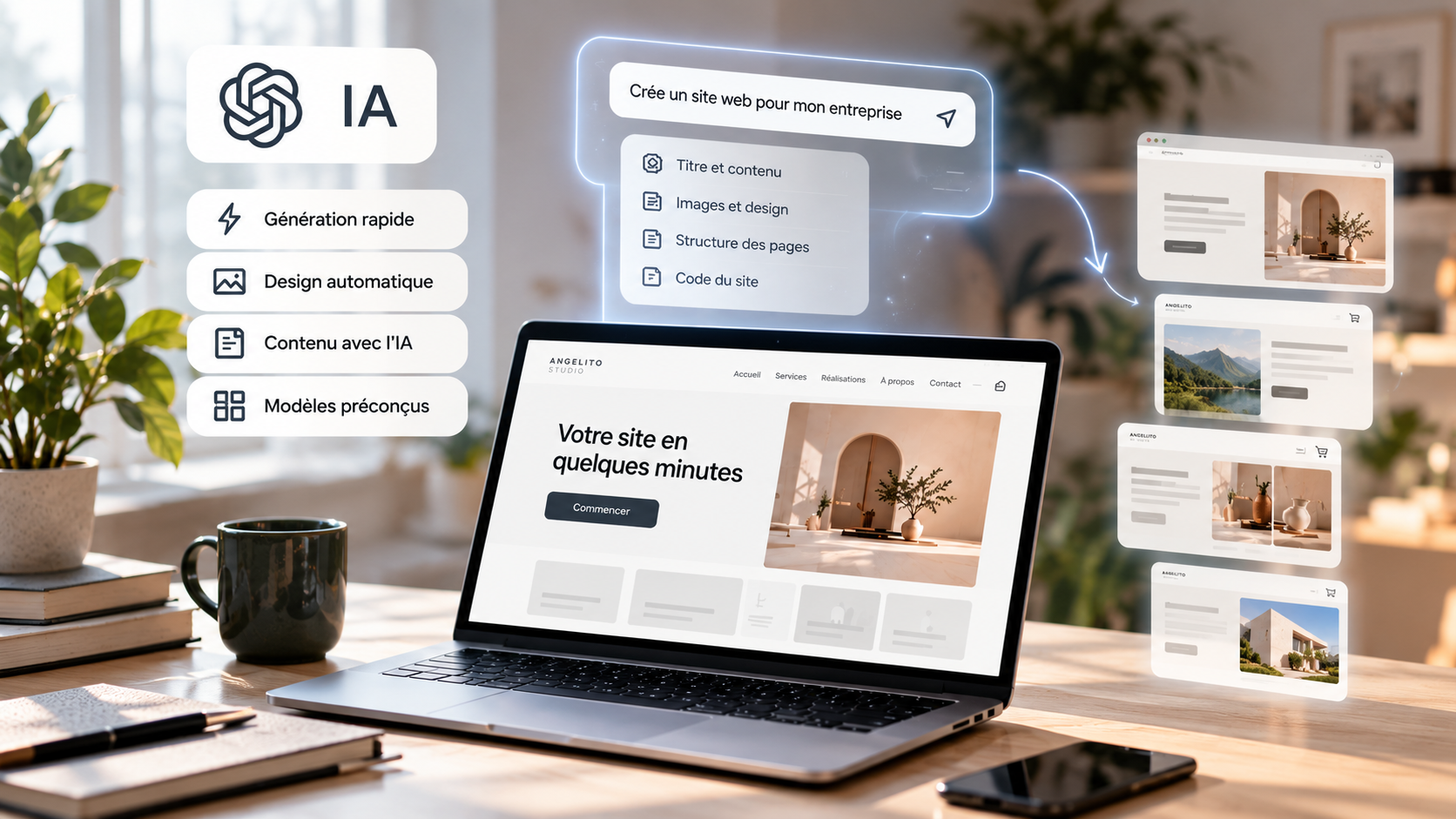 Création de site web par IA